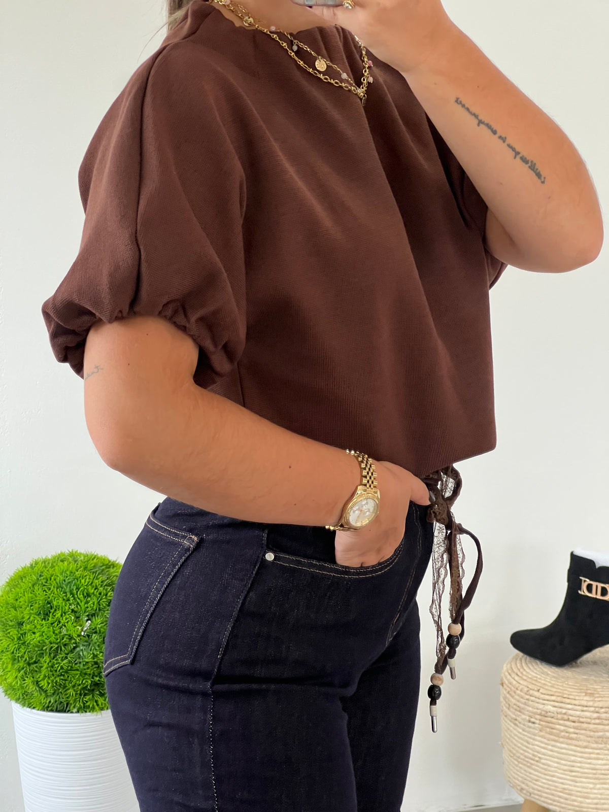 Calças Denim Lace