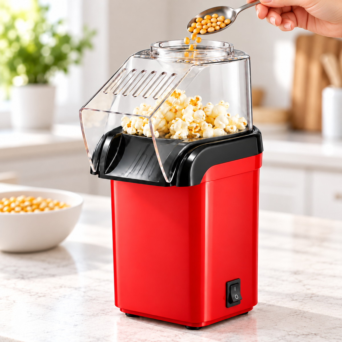 Máquina de Pipocas Vermelha 🍿
